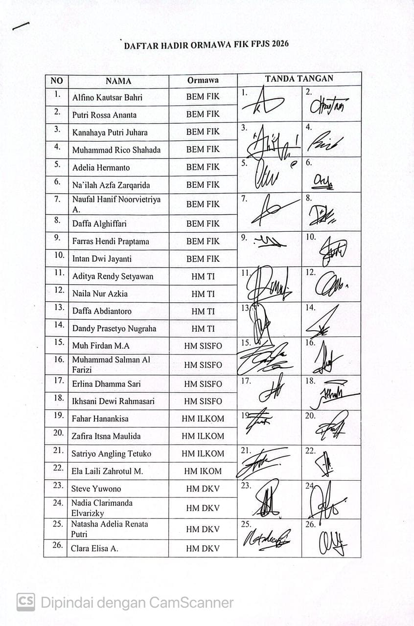 Daftar Hadir Peserta